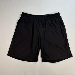 Rhone Mako Unlined 8" Shorts Men's L Black Stretch Drawstring Gym Workout 100117